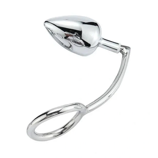 4663 Steel with Cock DiscreetChoice Ring Hook Anal Set Stainless 1224